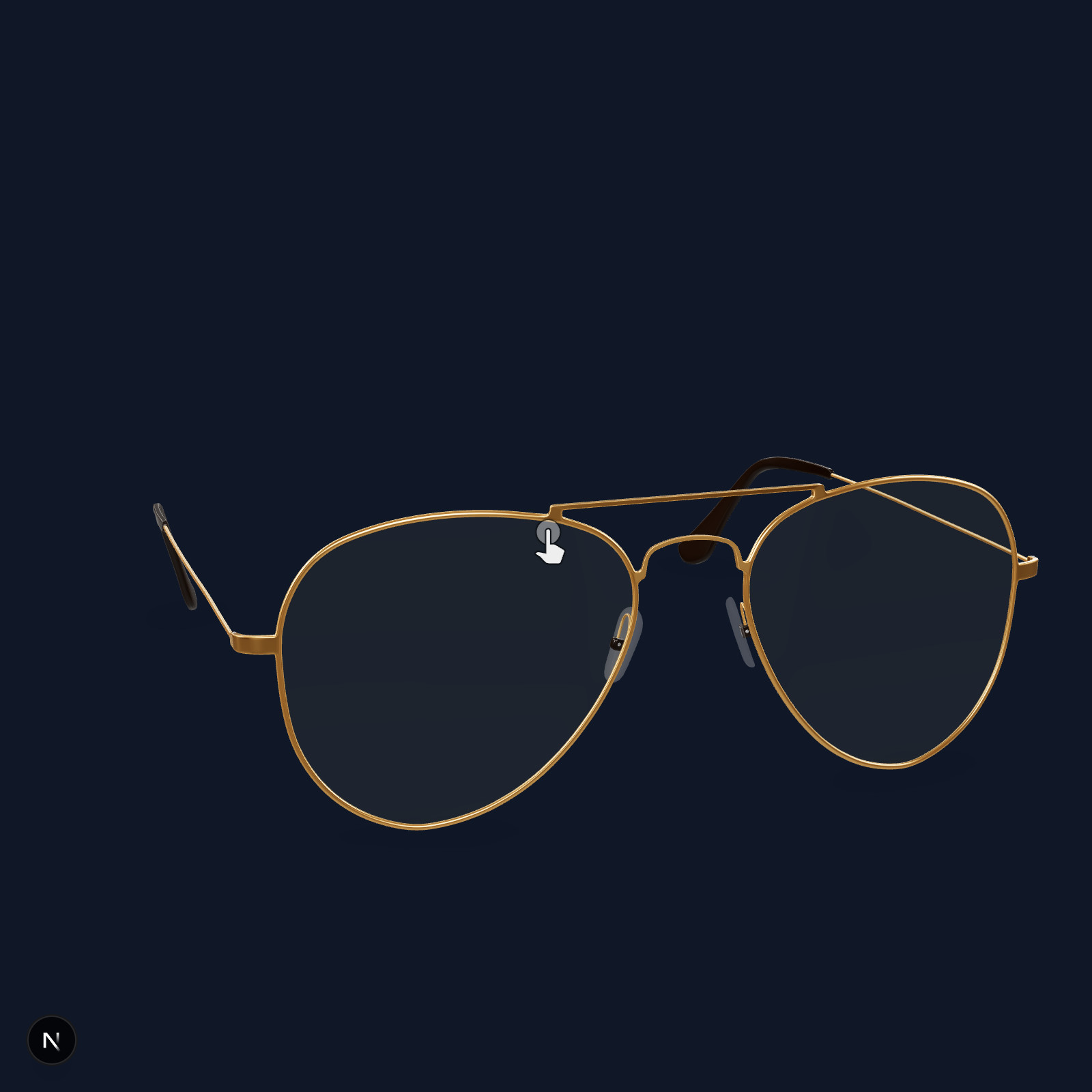 Golden Aviator Sunglasses